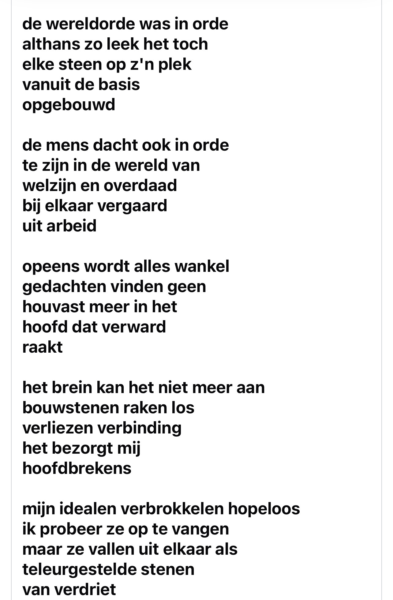 gedicht voor schilderij tekst